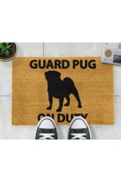 Artsy Mats Guard Pug doormat - Regular 60x40cm in Black - Size: 40 cm x 60 cm - thumbnail 3