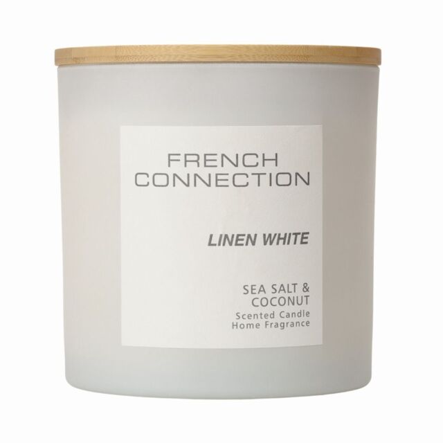 French Connection Pastel Range - Linen White Sea Salt & Coconut Candle 213g (1-Wick) - FCC004WS - Size: XL - image 1