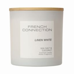 French Connection Pastel Range - Linen White Sea Salt & Coconut Candle 213g (1-Wick) - FCC004WS - Size: XL