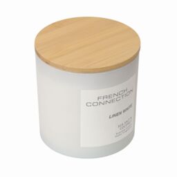 French Connection Pastel Range - Linen White Sea Salt & Coconut Candle 213g (1-Wick) - FCC004WS - Size: XL - thumbnail 3