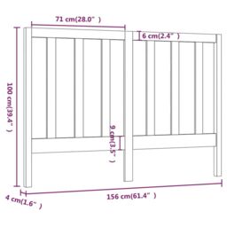 Berkfield Home Bed Headboard Honey Brown 156x4x100 cm Solid Wood Pine - Size: 156 x 4 x 100 cm - thumbnail 6