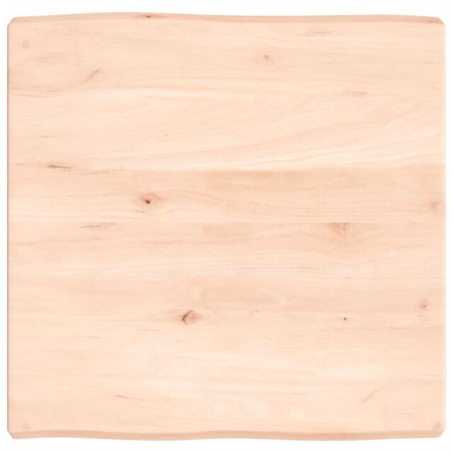 Berkfield Home Table Top 60x60x(2-6) cm Untreated Solid Wood Live Edge in Brown - image 1