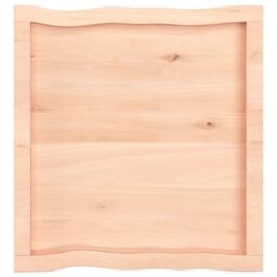 Berkfield Home Table Top 60x60x(2-6) cm Untreated Solid Wood Live Edge in Brown - thumbnail 3