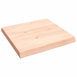 Berkfield Home Table Top 60x60x(2-6) cm Untreated Solid Wood Live Edge in Brown - thumbnail 2