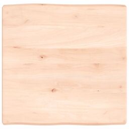Berkfield Home Table Top 60x60x(2-6) cm Untreated Solid Wood Live Edge in Brown - thumbnail 1