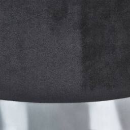 Wyld and Coco Velvet Pouffes Set of 2 Black with Metallic Band - thumbnail 7