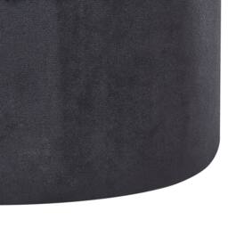 Wyld and Coco Velvet Pouffes Set of 2 Black with Metallic Band - thumbnail 8