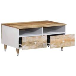 Berkfield Home Coffee Table 80x54x40 cm Solid Wood Mango in Brown - Size: 80 x 54 x 40 cm - thumbnail 3