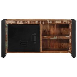 Berkfield Home TV Cabinet 80x30x40 cm Solid Wood Reclaimed in Brown - Size: 80 x 30 x 40 cm - thumbnail 3