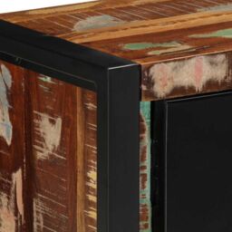 Berkfield Home TV Cabinet 80x30x40 cm Solid Wood Reclaimed in Brown - Size: 80 x 30 x 40 cm - thumbnail 6
