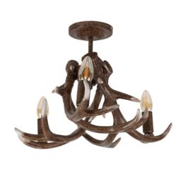ValueLights Caribou Antler 3 Way Brown Ceiling Bar Light - thumbnail 1