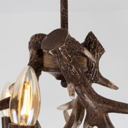 ValueLights Caribou Antler 3 Way Brown Ceiling Bar Light - thumbnail 4