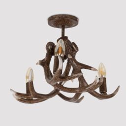 ValueLights Caribou Antler 3 Way Brown Ceiling Bar Light - thumbnail 2