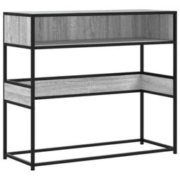 Berkfield Home Console Table Grey Sonoma 90x35x80 cm Engineered Wood - Size: 90 x 35 x 80 cm - thumbnail 2