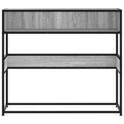 Berkfield Home Console Table Grey Sonoma 90x35x80 cm Engineered Wood - Size: 90 x 35 x 80 cm - thumbnail 4