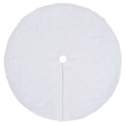 Berkfield Home Christmas Tree Skirt White 122 cm Faux - thumbnail 2
