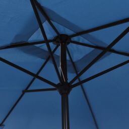 Berkfield Home Outdoor Parasol with Metal Pole 300x200 cm Azure in Blue - thumbnail 5