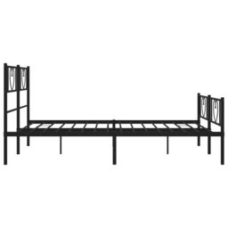 Berkfield Home Metal Bed Frame with Headboard & Footboard Black 160x200 cm - thumbnail 6