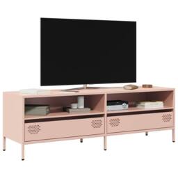 Berkfield Home TV Cabinet Pink 135x39x43.5 cm Cold-rolled Steel - thumbnail 2