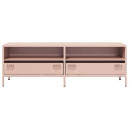 Berkfield Home TV Cabinet Pink 135x39x43.5 cm Cold-rolled Steel - thumbnail 4