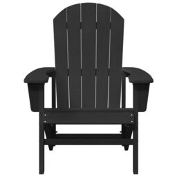 Berkfield Home Adirondack Chairs 2 pcs Black 74x82x90 cm HDPE - Size: 74 x 82 x 90 cm - thumbnail 5