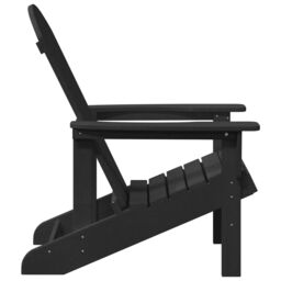 Berkfield Home Adirondack Chairs 2 pcs Black 74x82x90 cm HDPE - Size: 74 x 82 x 90 cm - thumbnail 6
