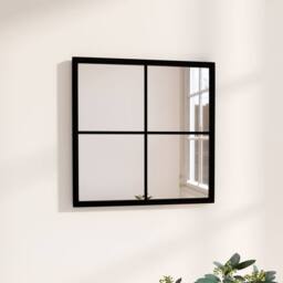 Berkfield Home Wall Mirror Black 40x40 cm Metal - thumbnail 2