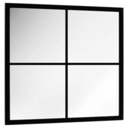 Berkfield Home Wall Mirror Black 40x40 cm Metal - thumbnail 3