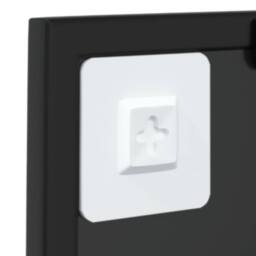 Berkfield Home Wall Mirror Black 40x40 cm Metal - thumbnail 5