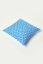 Homescapes Luxury Waterproof Blue Geometric Outdoor Cushion 45 x 45 cm, Set of 2 - Size: 45 cm x 45 cm - thumbnail 6