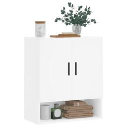 Berkfield Home Wall Cabinet White 60x31x70 cm Engineered Wood - Size: 60 x 31 x 70 cm - thumbnail 3