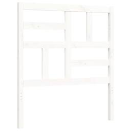 Berkfield Home Beautiful Bed Frame with Headboard White 100x200 cm Solid Wood - thumbnail 8