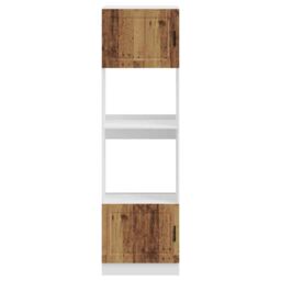 Berkfield Home Oven Cabinets 2 pcs Porto Old Wood Engineered Wood in Brown - thumbnail 4