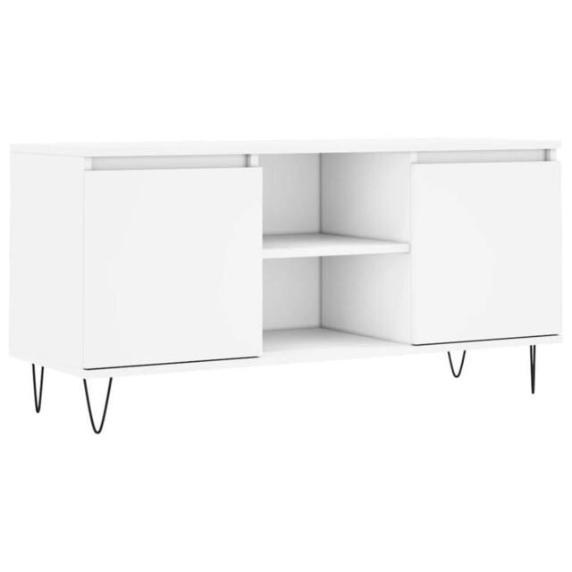 Berkfield Home TV Cabinet White 104x35x50 cm Engineered Wood - Size: 104 x 35 x 50 cm - image 1