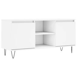 Berkfield Home TV Cabinet White 104x35x50 cm Engineered Wood - Size: 104 x 35 x 50 cm