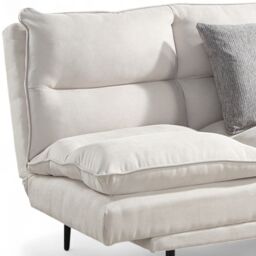 OAT Home Sennen Cushion Padded Fabric 3 Seater Large Single Clic-Clac Sofa Bed in Natural - thumbnail 7