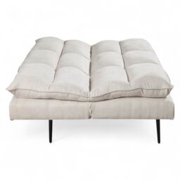 OAT Home Sennen Cushion Padded Fabric 3 Seater Large Single Clic-Clac Sofa Bed in Natural - thumbnail 9