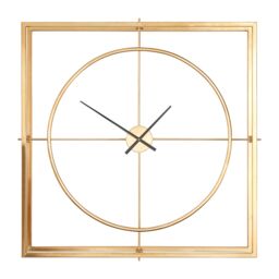 Orsina Unique Cross Hair Design Metal Wall Clock, Easy To Read Minimal Hands Big Clock On Wall, Kitchen Clock in Gold - thumbnail 1