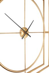 Orsina Unique Cross Hair Design Metal Wall Clock, Easy To Read Minimal Hands Big Clock On Wall, Kitchen Clock in Gold - thumbnail 4