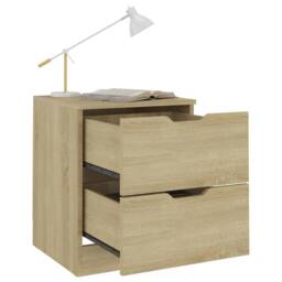 Berkfield Home Bedside Cabinets 2 pcs Sonoma Oak 40x40x50 cm Engineered Wood in Brown - Size: 40 x 40 x 50 cm - thumbnail 6