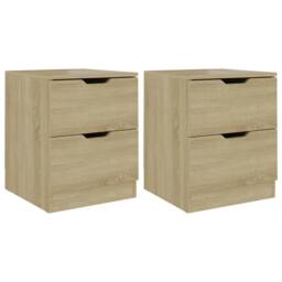 Berkfield Home Bedside Cabinets 2 pcs Sonoma Oak 40x40x50 cm Engineered Wood in Brown - Size: 40 x 40 x 50 cm - thumbnail 1