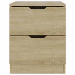 Berkfield Home Bedside Cabinets 2 pcs Sonoma Oak 40x40x50 cm Engineered Wood in Brown - Size: 40 x 40 x 50 cm - thumbnail 4