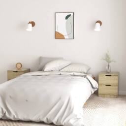 Berkfield Home Bedside Cabinets 2 pcs Sonoma Oak 40x40x50 cm Engineered Wood in Brown - Size: 40 x 40 x 50 cm - thumbnail 2