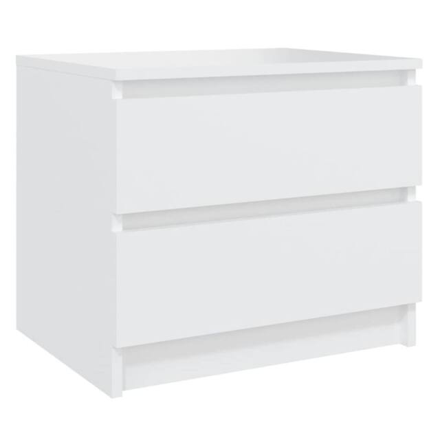 Berkfield Home Durable Bed Cabinets 2 pcs White 50x39x43.5 cm Engineered Wood - image 1