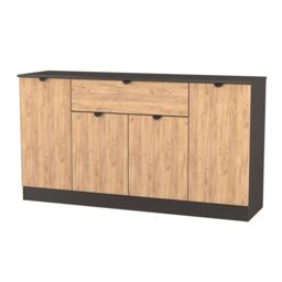 Ready Assembled 2 U Norway 4 Door 1 Drawer Wide Unit (Ready Assembled) in Dark Grey - thumbnail 4