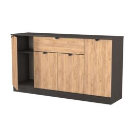 Ready Assembled 2 U Norway 4 Door 1 Drawer Wide Unit (Ready Assembled) in Dark Grey - thumbnail 7
