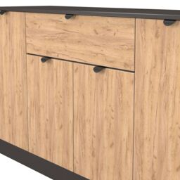 Ready Assembled 2 U Norway 4 Door 1 Drawer Wide Unit (Ready Assembled) in Dark Grey - thumbnail 5
