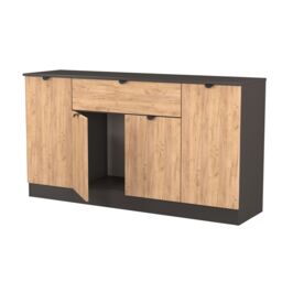 Ready Assembled 2 U Norway 4 Door 1 Drawer Wide Unit (Ready Assembled) in Dark Grey - thumbnail 8