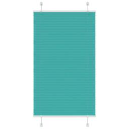 Berkfield Home Pleated Blind Petrol Green 70x100 cm Fabric Width 69.4 cm Polyester in Turquoise - thumbnail 2