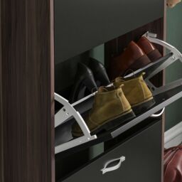 Home Discount Vida Designs 3 Drawer Shoe Cabinet Storage in Black - thumbnail 4